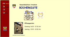 Desktop Screenshot of buecherkiste.armsheim.de