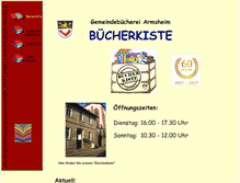 Tablet Screenshot of buecherkiste.armsheim.de